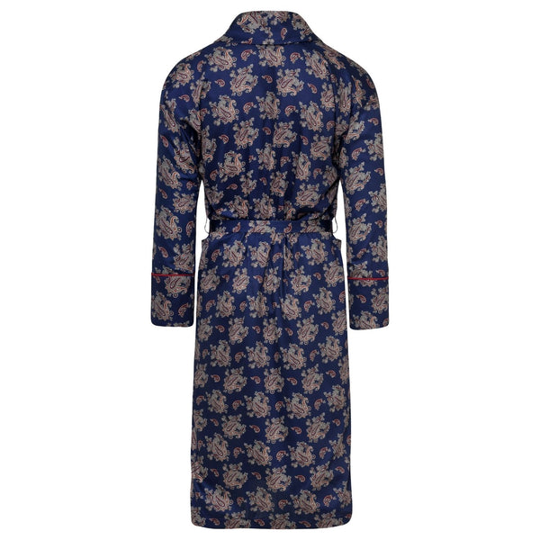 mens silk paisley dressing gown Paisley Mens Patterned Dressing Gown Mens Cotton Dressing Gown In A Blue Paisley Print Fully Lined