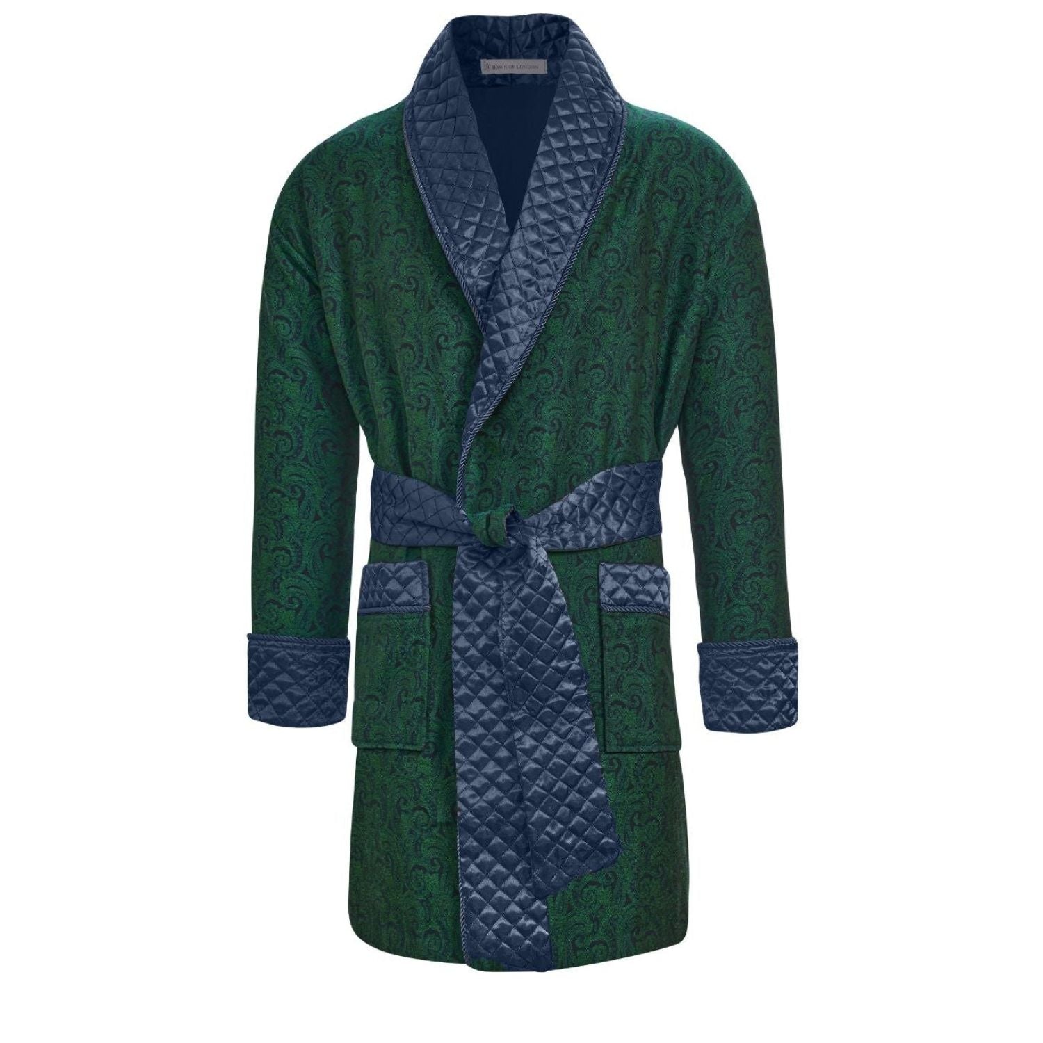 Russborough Short Smoking Jacket in Green