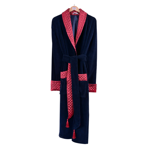 Mens quilted 2025 dressing gown
