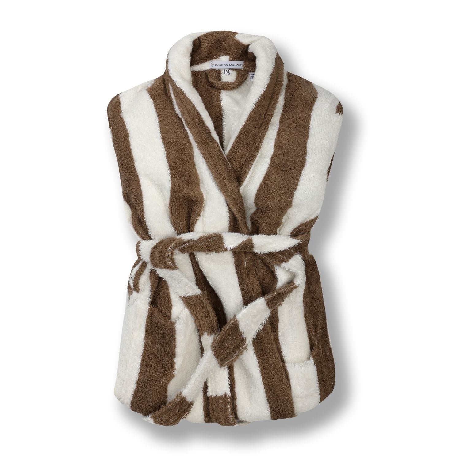 brown of london dressing gown Patrina | Brown High-Neck Maxi Dress With Draped-Detailing And Cape-Sleeves