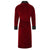 Astor Luxury Cotton Long Velvet Robe in Burgundy