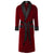 Astor Luxury Cotton Long Velvet Robe in Burgundy