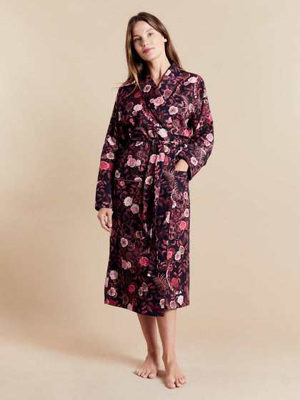 Leichter Bademantel für Damen - Bengal Rose