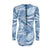 Silver Botanical Long Sleeve Back Zip One-Piece Swimsuit