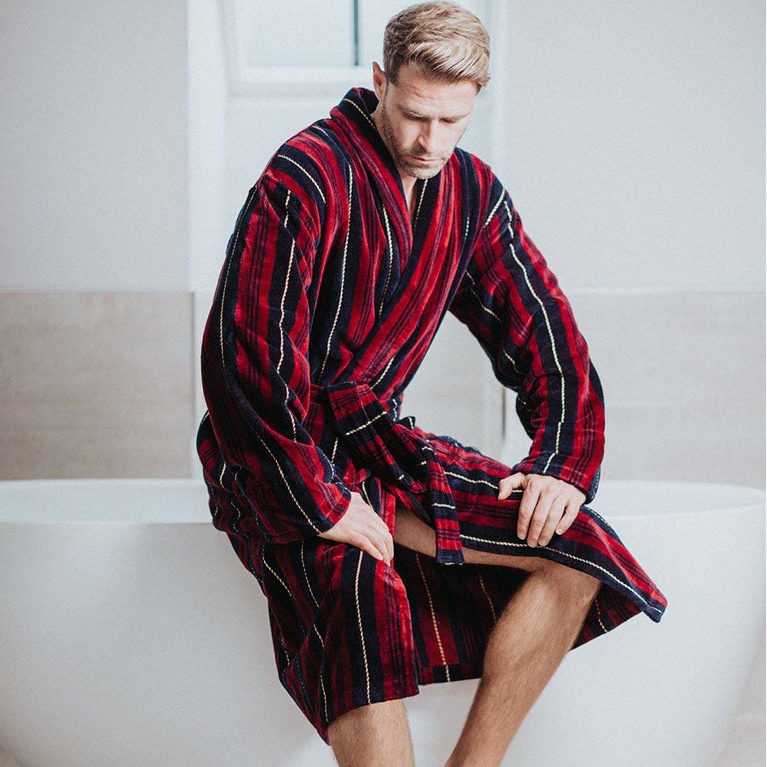 Hailes Borg Check Dressing Gown, Nightwear & Pyjamas | FatFace.com