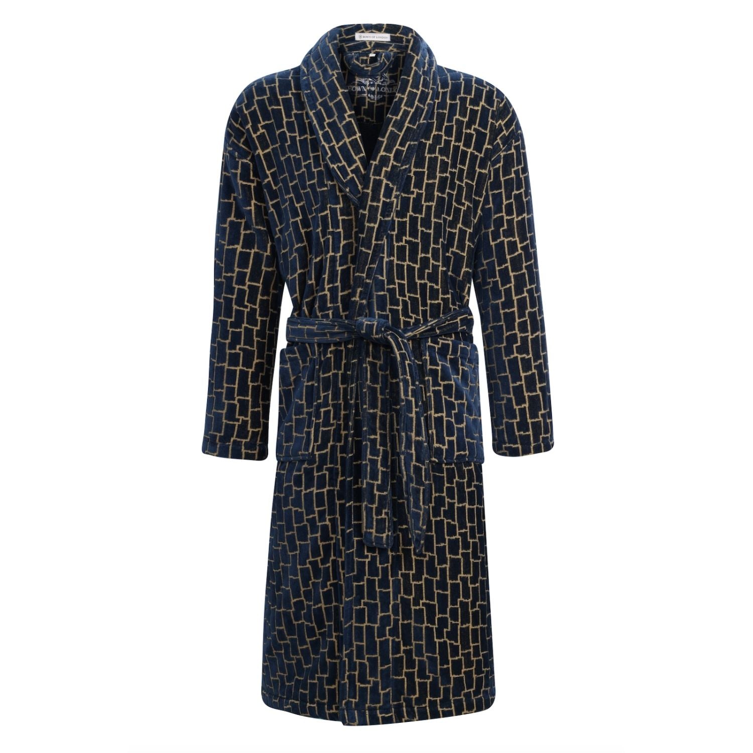 dressing gown men's cotton Mens Luxury Brushed Cotton Dressing Gown Robe Desmond & Dempsey