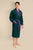 Connaught Long Smoking Jacket Robe in Green