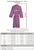 Lightweight Dressing Gown - Gatsby Paisley Wine
