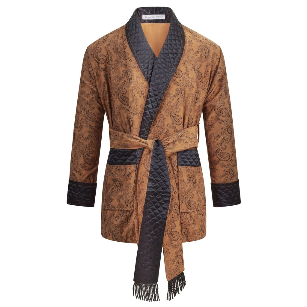 Midas Short Smoking Jacket in Gold