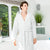 Men's Hooded Nua Cotton Dressing Gown - Pale Grey