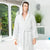 Men's Hooded Nua Cotton Dressing Gown - Pale Grey