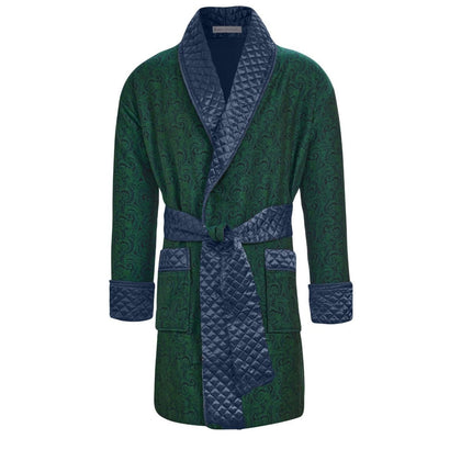 Russborough Short Smoking Jacket in Green