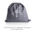 Women's Heavyweight Hooded Nua Cotton Dressing Gown - Dark Grey dust bag