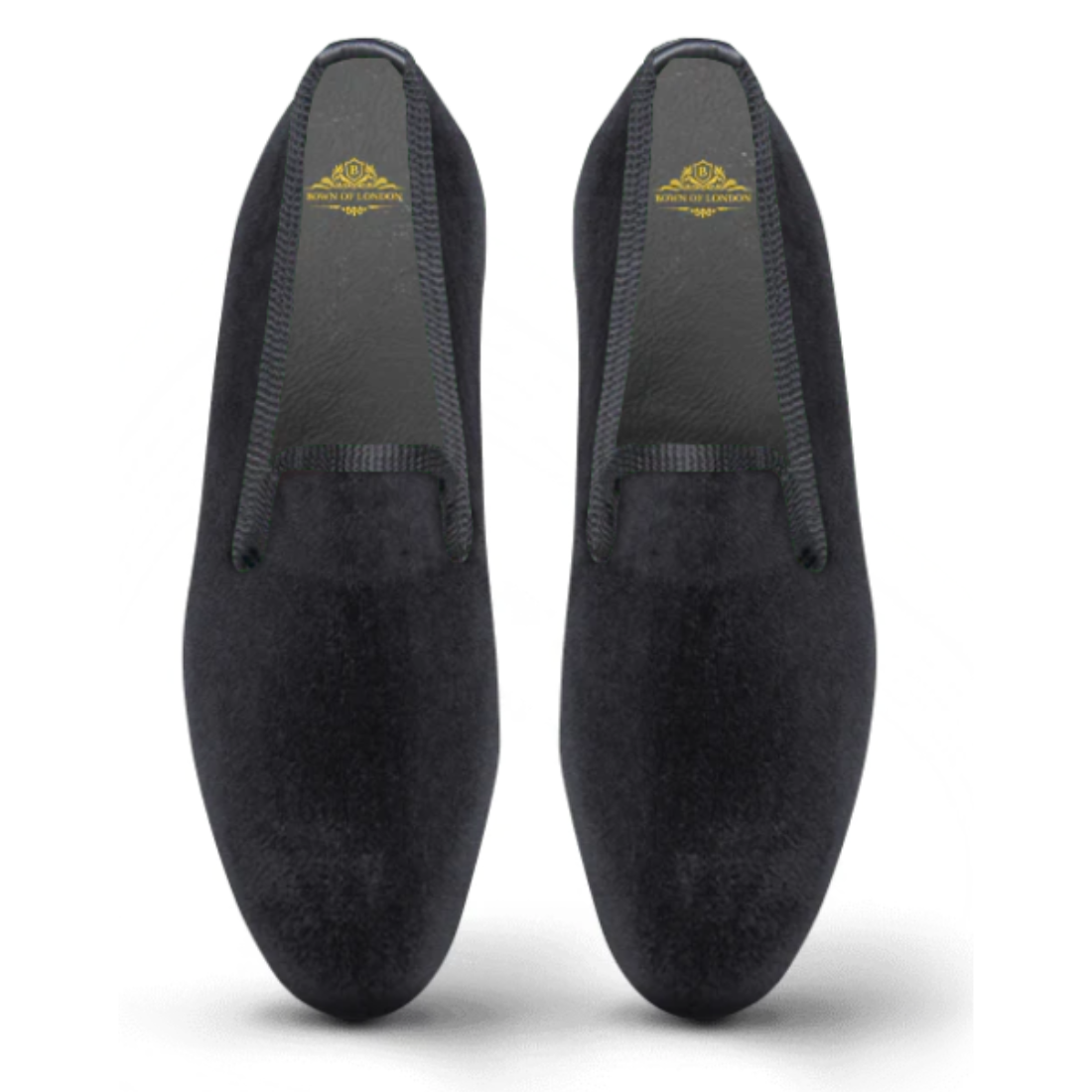 Velvet Loafer Slipper Shoe Plain Black Bown of London Bown of London Europe
