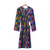 Women's Hooded Dressing Gown - Patchwork Product Front View